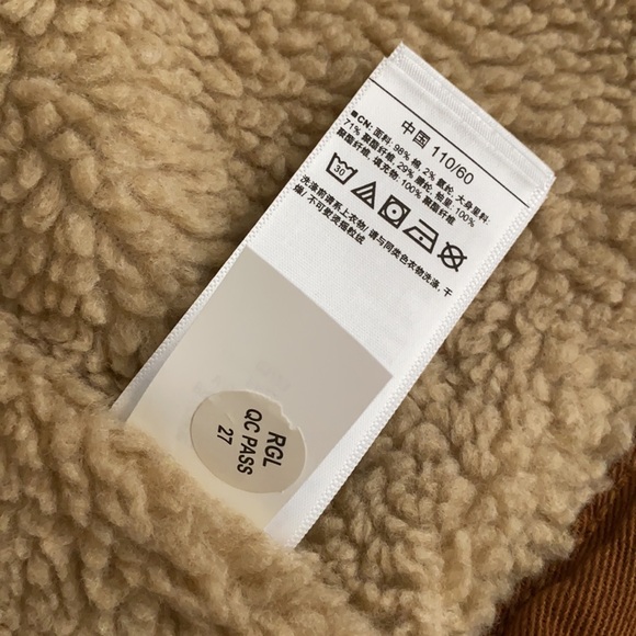 Gap Denim | Fall 2023 Sherpa Lined Icon Denim Jacket 778072 Bright Brown (5) - Picture 11 of 16